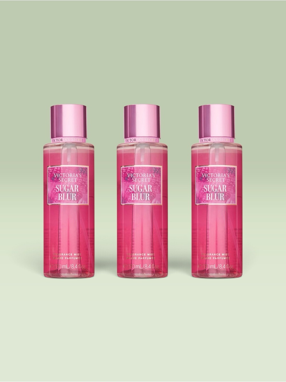 Victoria's Secret SUGAR BLUR Fragrance Mist ~ 8.4 fl.oz. ( Lot of 3 )